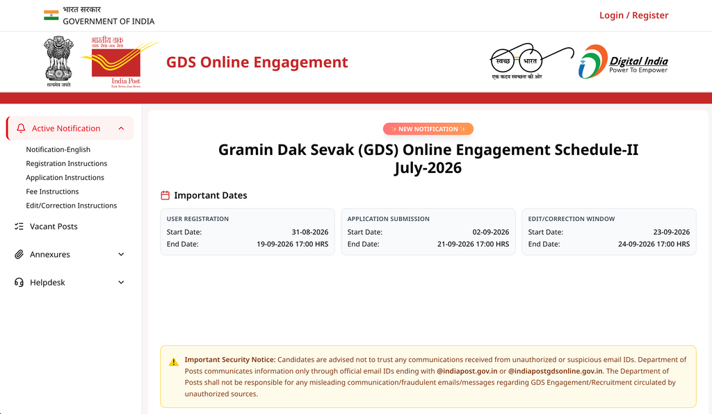 How to Apply Online for India Post GDS Bharti 2026